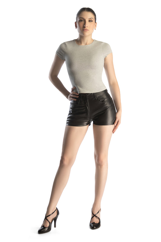 Vada PU Leather Shorts